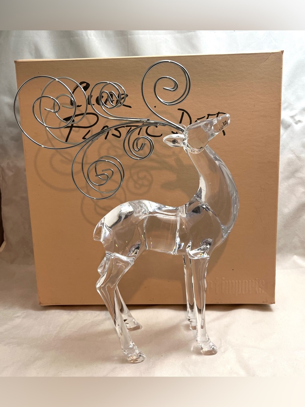 Heavy Plastic Christmas Deer Silver Antlers Pier 1 Imports Reindeer